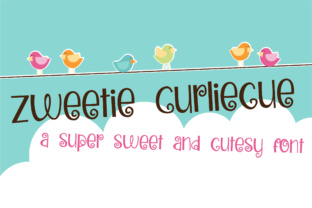 Zweetie Curliecue: A Whimsical Font for Playful Design